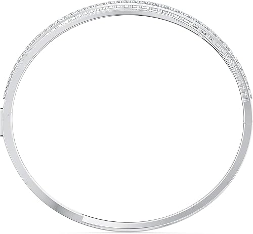 Miniatura 3 de Colección de pulseras Swarovski Twist Rows, acabado en rodio y tono oro rosa, con cristales transparentes