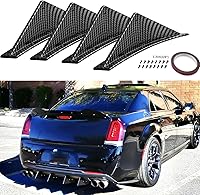 Vista 4 de 4 piezas de alerón de parachoques trasero inferior para coche, difusor de labio, accesorios anticolisión, protector de aleta de tiburón, divisor