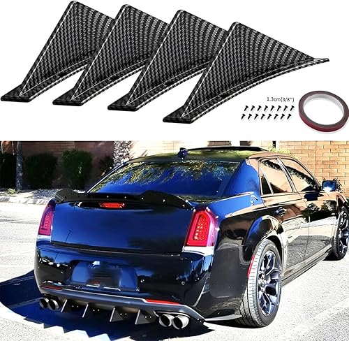 Miniatura 4 de 4 piezas de alerón de parachoques trasero inferior para coche, difusor de labio, accesorios anticolisión, protector de aleta de tiburón, divisor de