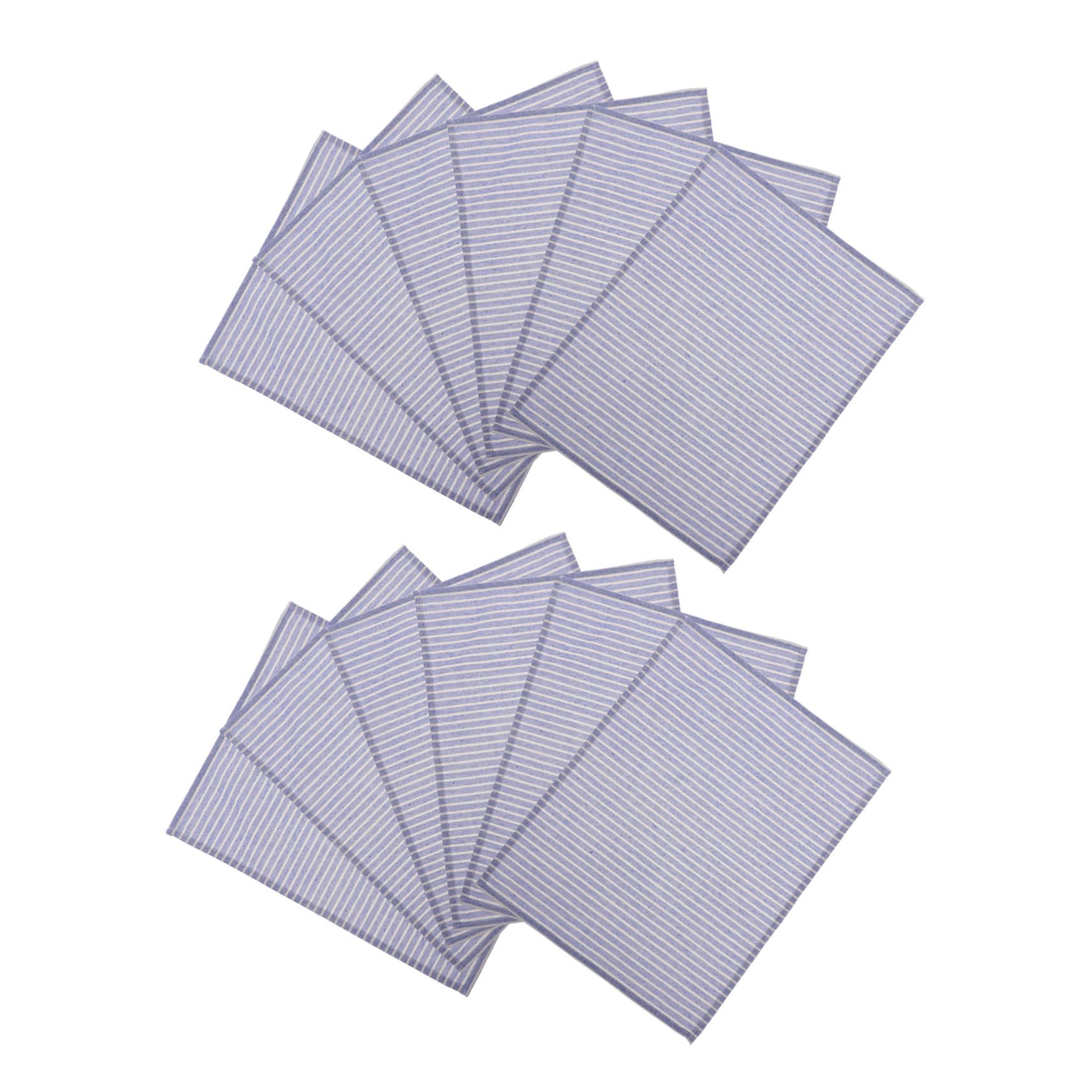 Serviettes de table unies réutilisables vintage pour dîner lot de 12