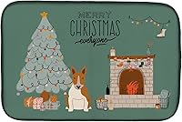 Vista 294 de Caroline's Treasures CK7824DDM - Tapete absorbente para secado de platos con diseño de bulldog inglés, rojo y blanco, para encimera de cocina, 14 x