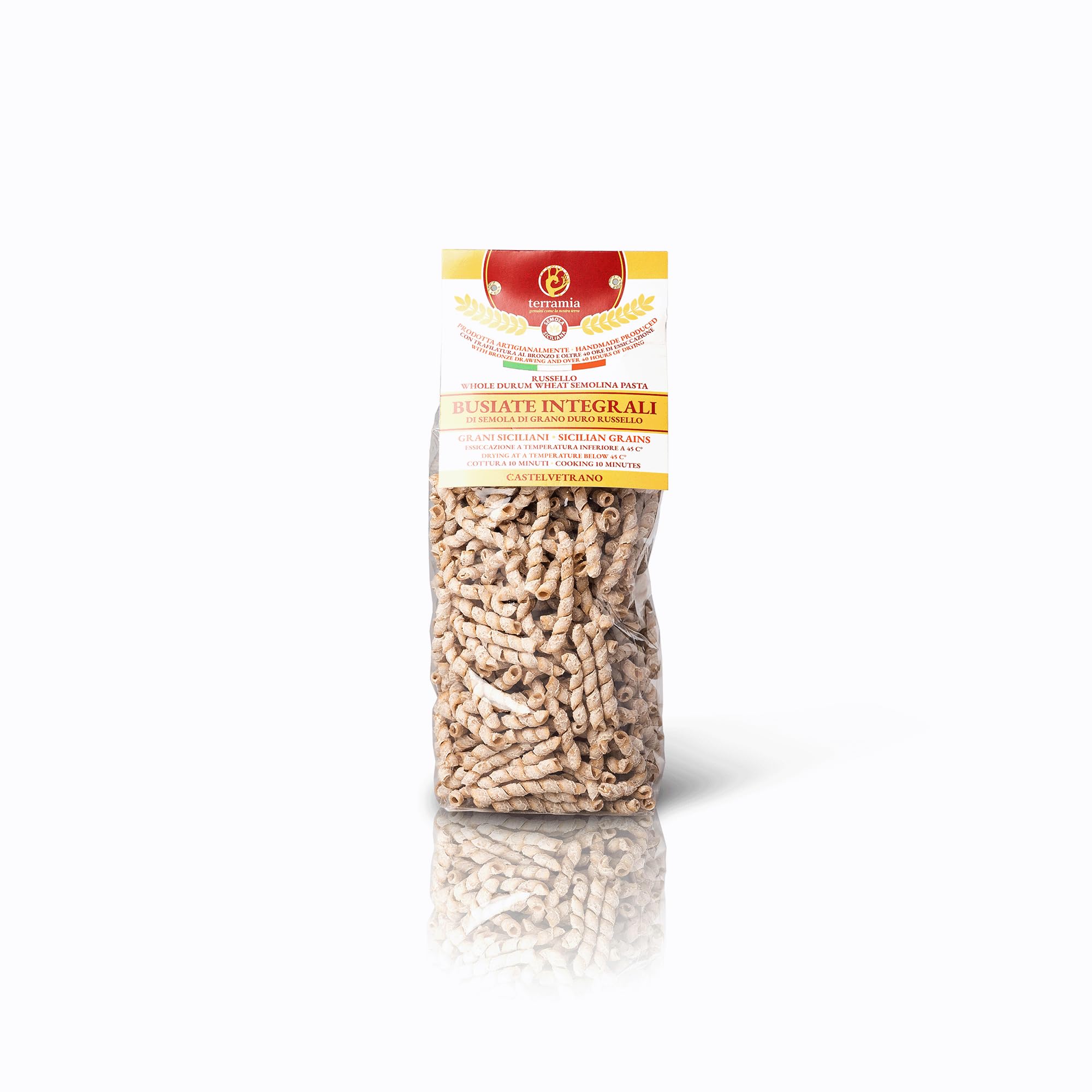 Busiata Nudeln, 12 Packungen à 500 g, 3 Weizensorten | 4 Packungen Hartweizen| 4 Packungen Tumminia-Weizen| 4 Packungen Russello-Weizen