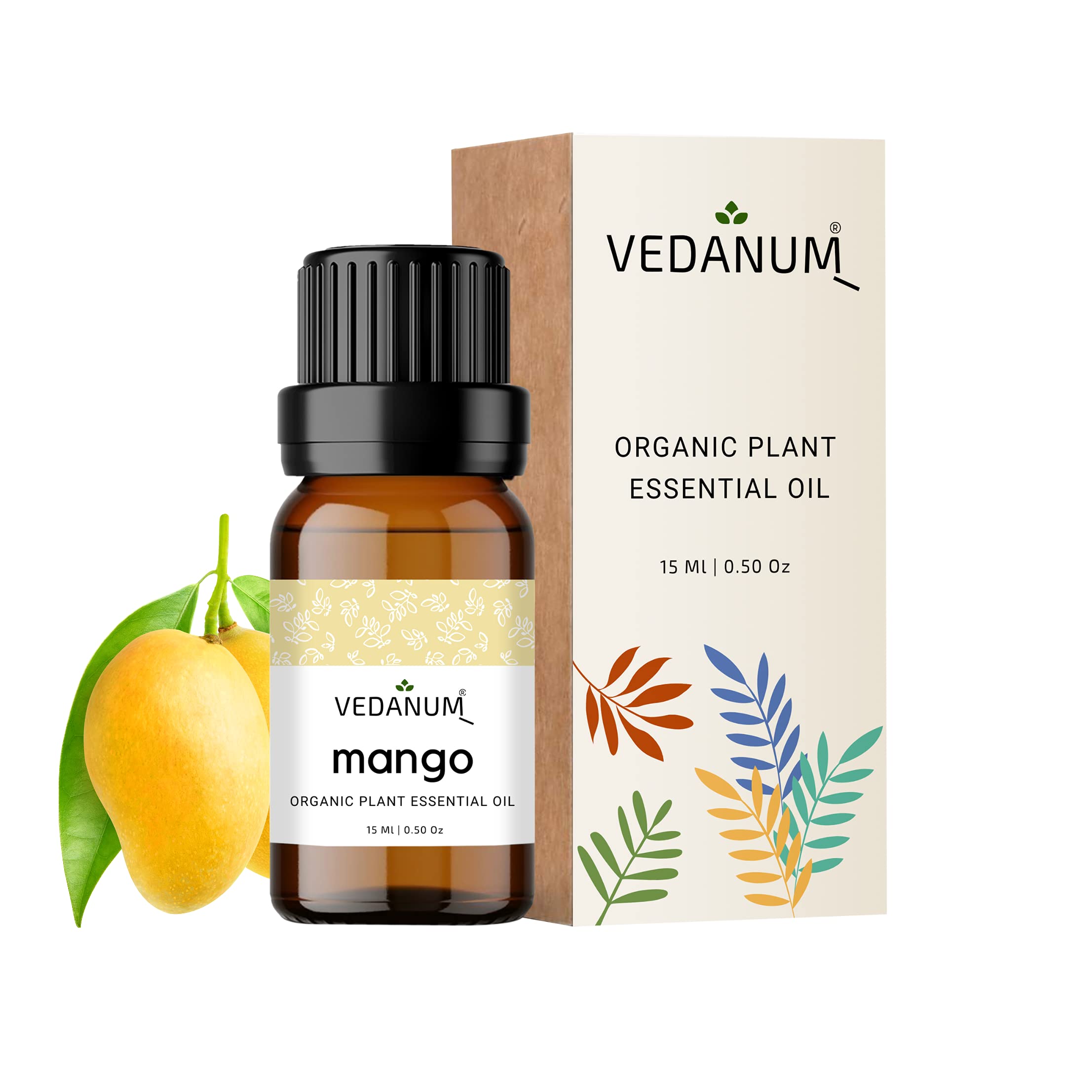 VEDANUM Premium Essential Oil for Aromatherapy, Oil Diffuser, Aroma Burner, Home D�cor Activities - 15 ML Organic Concentrate || (Alphonso Mango)