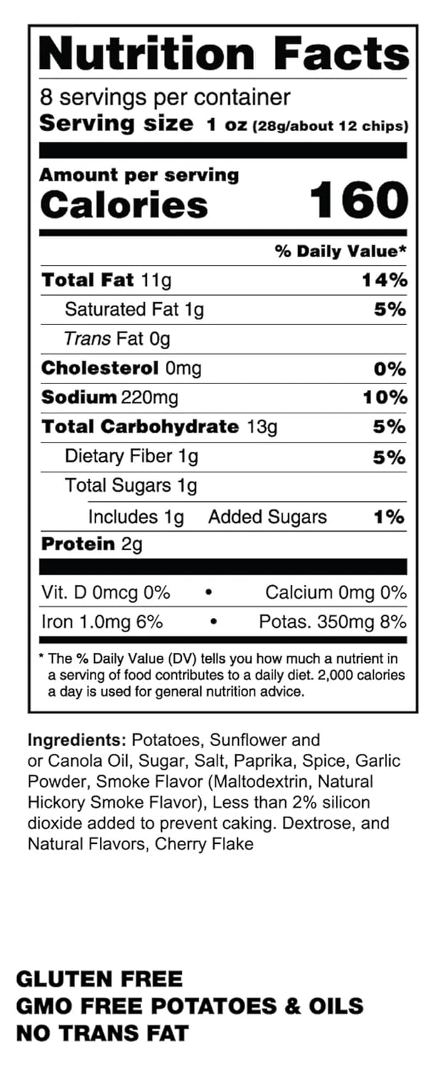 Kettle Cooked Potato Chips – Michigan Cherry BBQ (1.375 Oz, 28 Bags) + Surprise Gift from SUPERDEALS