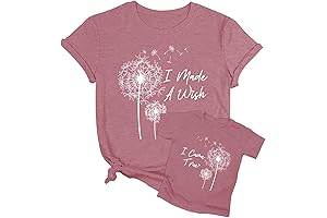 Mom and Daughter Matching Boho Wildflower Shirt