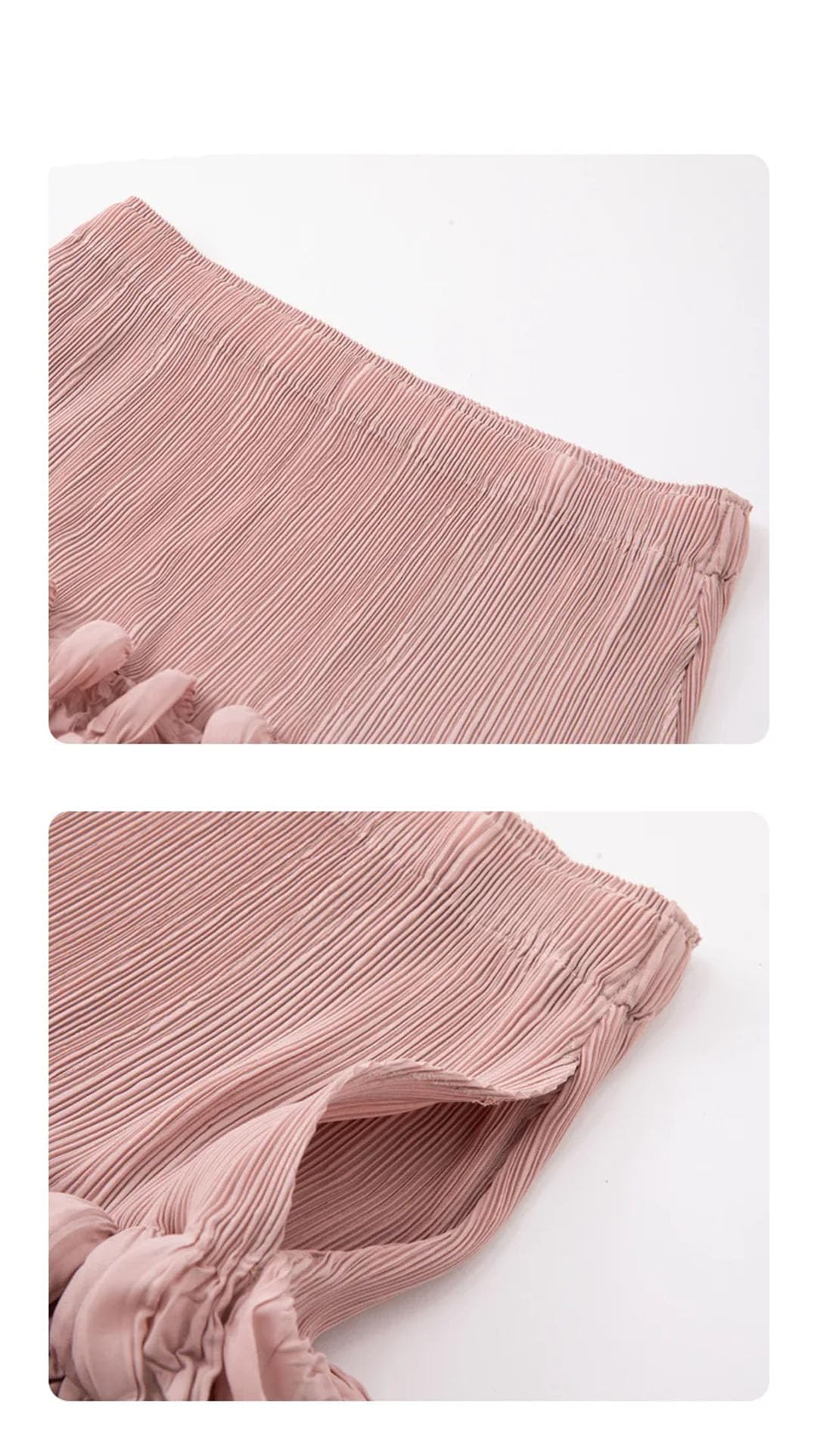 Gonna da donna a pieghe a tinta unita con vita alstica, gonna svasata casual, Nero , Taglia unica