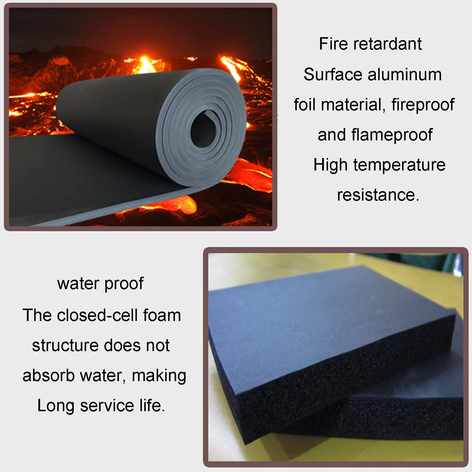 Cotone Isolante Autoadesivo,Isolante Termico,Pannello Riflettente Termosifoni,Pannelli dell'isolamento del Tetto,Isolamento Termosifoni,cotone isolante acustico per auto,5mm（thk）,1*3M(3m²)