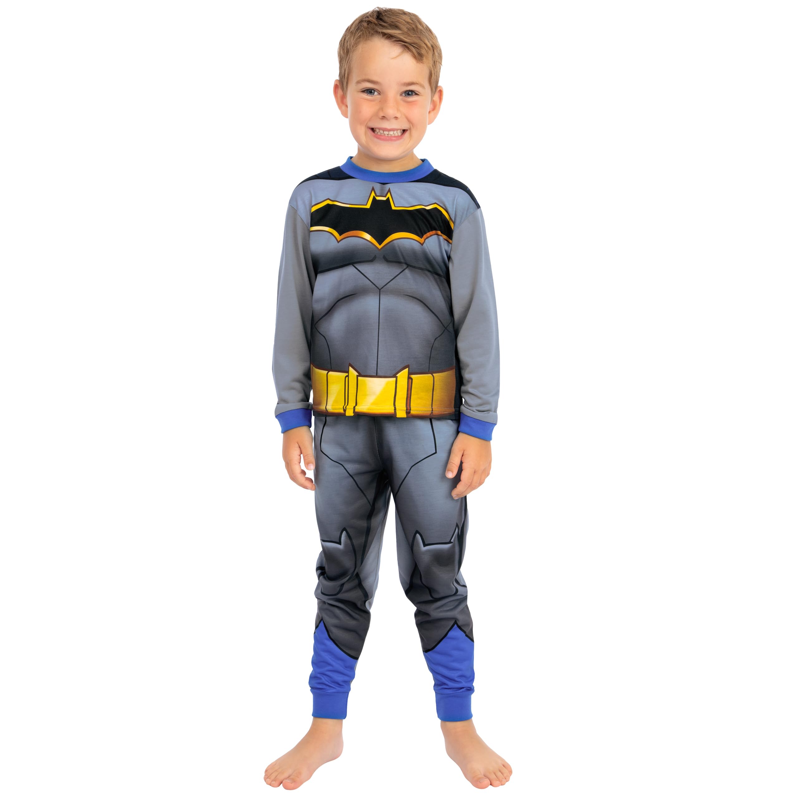 DC Comics Pigiama Batman, Pigiama Bambino Supereroi, Pjs Bambini Flash, Set Bambino Manica Lunga