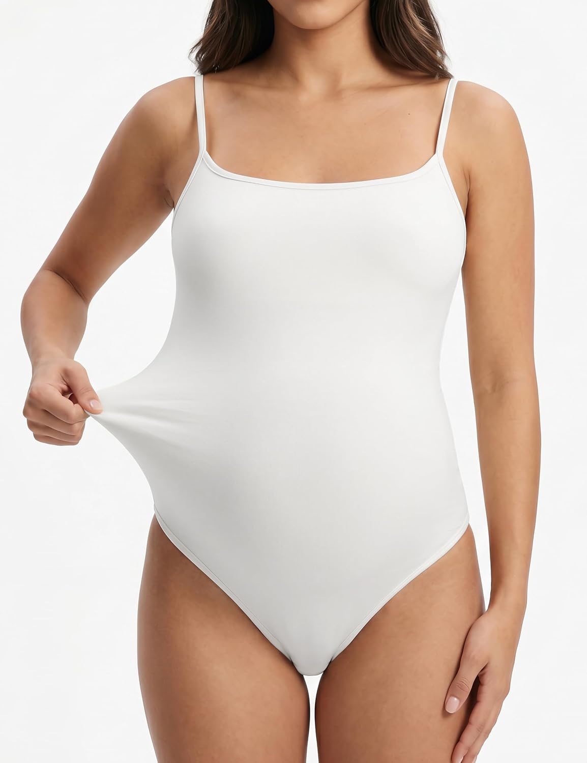 Maternity Bodysuit Spaghetti Strap Sexy Crew Neck Cami Thong Body Suit Pregnancy Jumpsuit