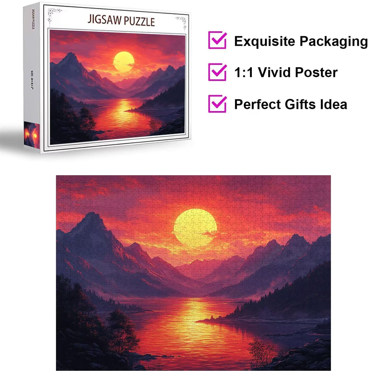 Puzzle 4000 Pezzi Sole calante Puzzle Classici per Gioco Familiare, n-451