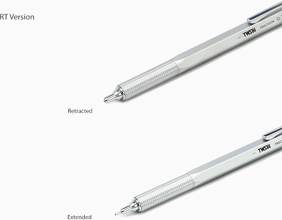 TWSBI Precision Mechanical Pencil Silver 0.7mm Retractable Tip