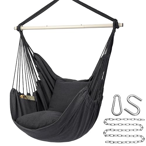 Y- STOP Hammock Chair Hanging Rope Swing Chair, Max 500