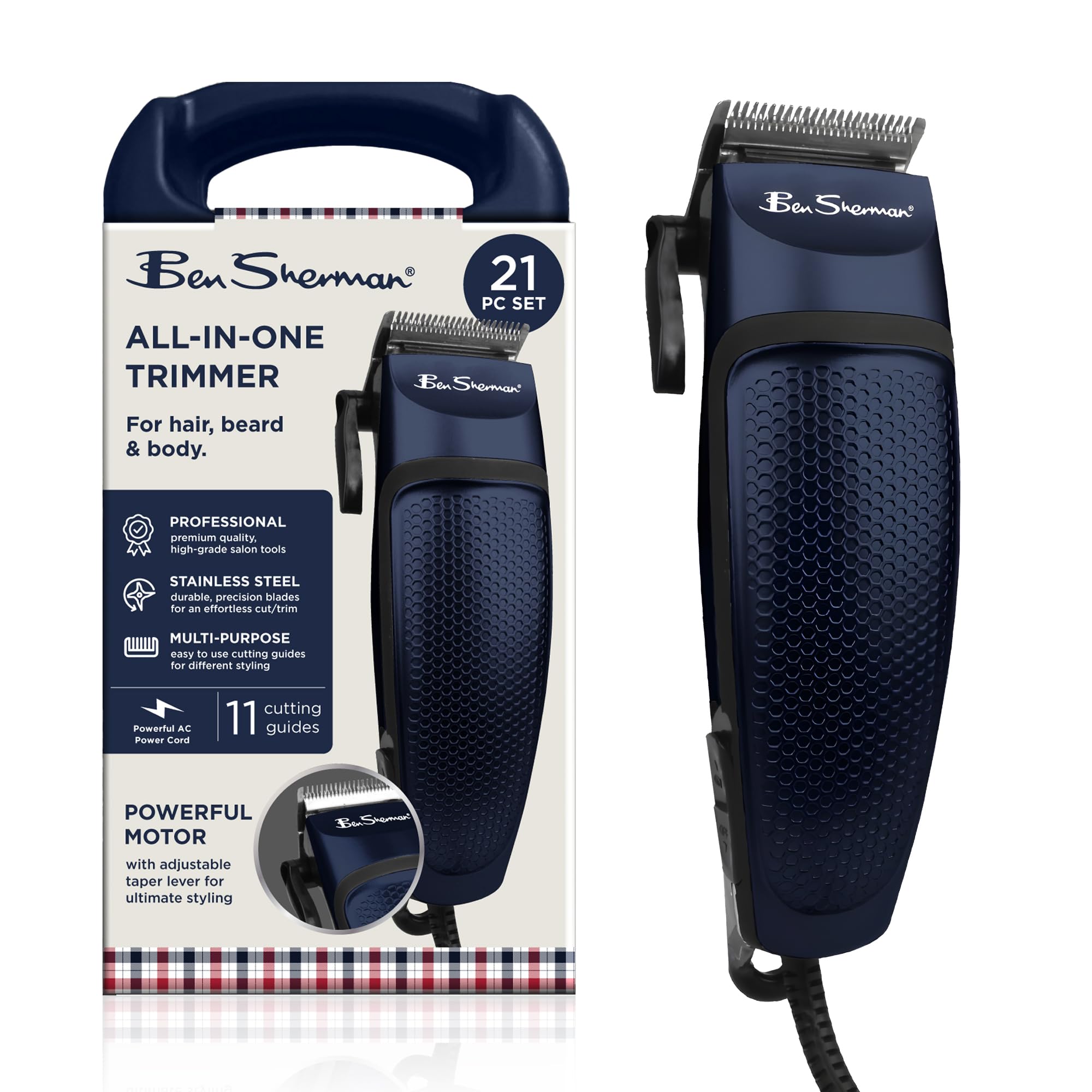 Ben Sherman Beard Trimmer for Men – All-in-One Professional Hair Clippers & Groomer for Beard, Hair & Body