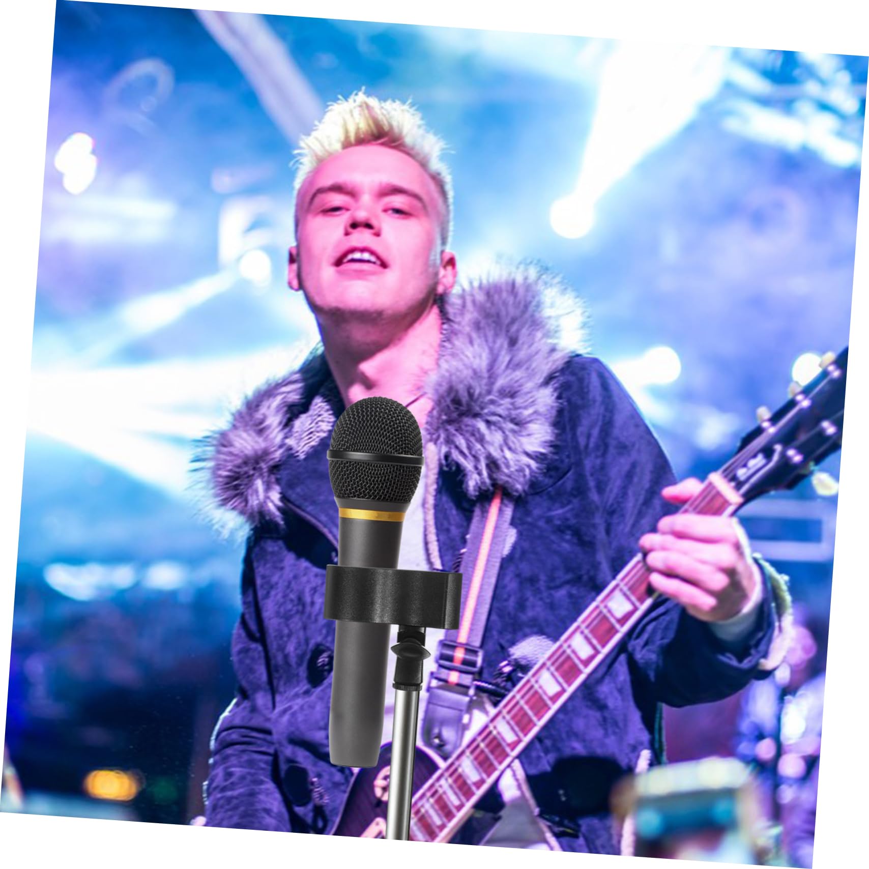 COSMEVIVI Adjustable Microphone Holder Clip for Stand Compatibility with Interface Secure Grip Spring Loaded Design for Handheld and Condenser Microphones