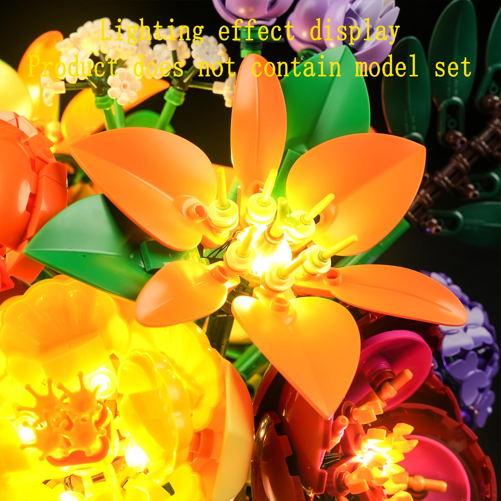GEAMENT Oświetlenie LED Kompatybilne z LEGO Kwiatowa kompozycja Botanical 10345 Model do Składania Klocków (Zestaw Modeli Niezawarty)