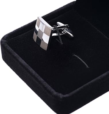Small Dark Classic Velvet Cufflink Box Case