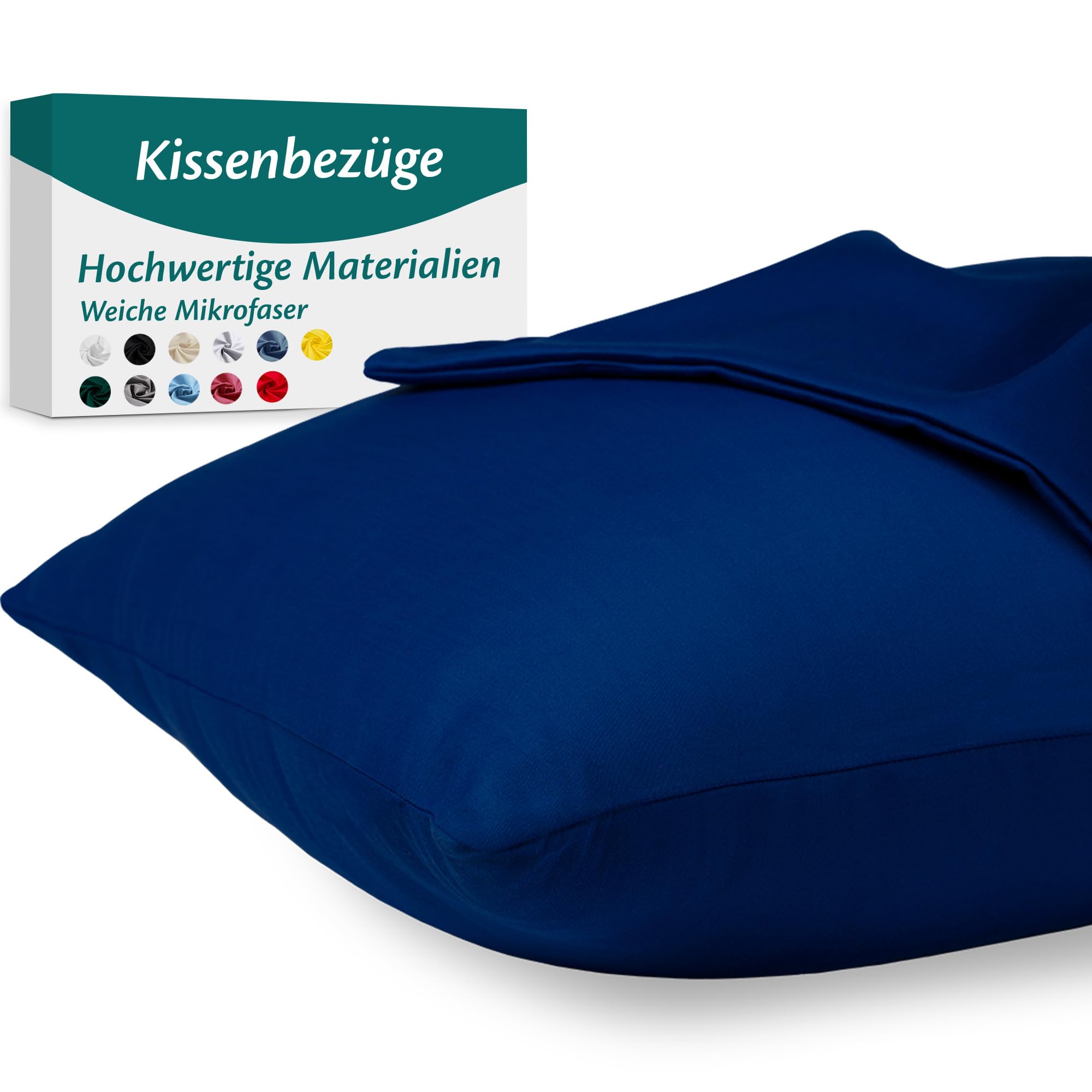 Kissenbezug Kopfkissenbezug Seitenschläferkissen Bezug Mikrofaser und Baumwolle
