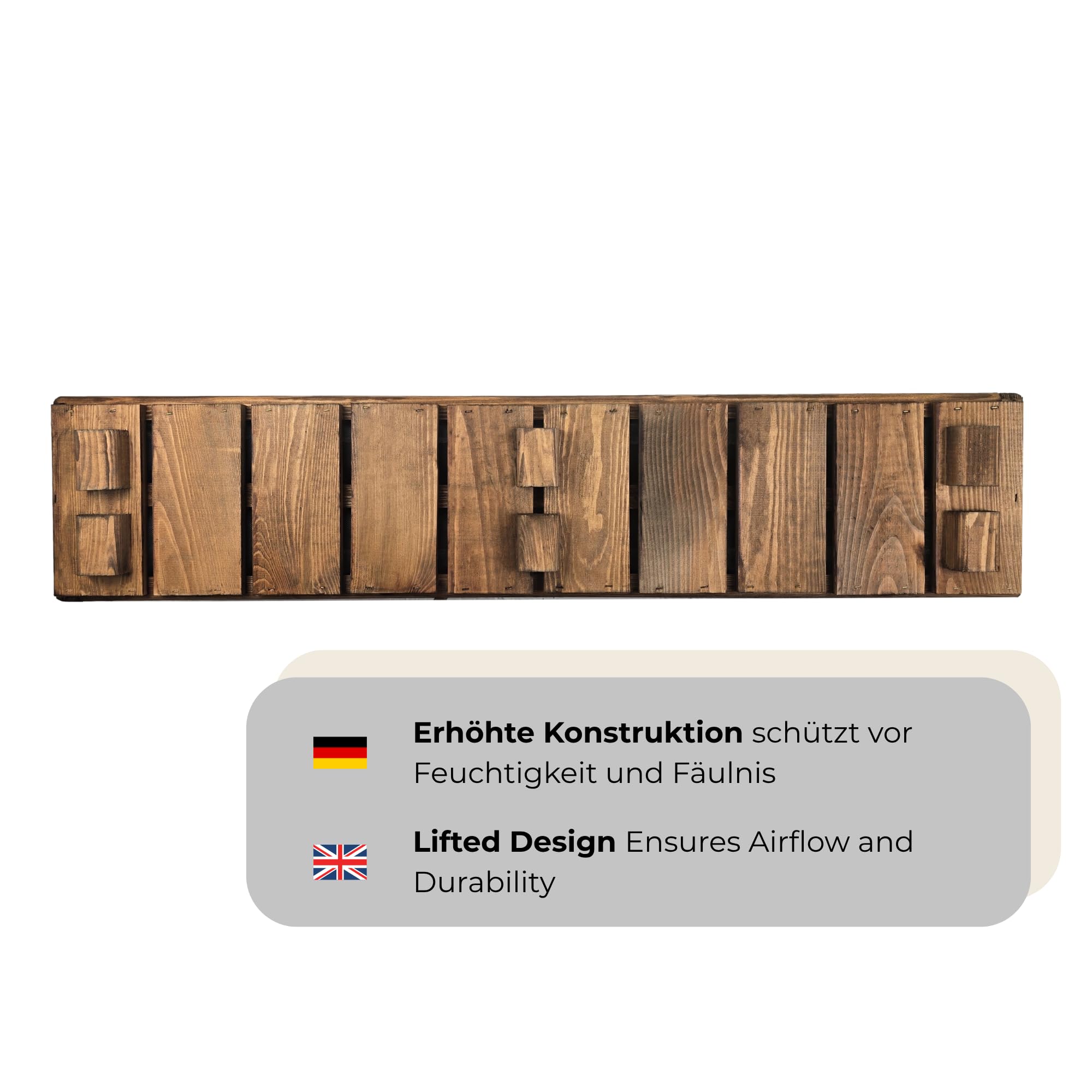Fioriera in Legno con Tessuto Non Tessuto 118x25x25 cm cm Legno Massello Impregnato Colore Teak Vaso da Esterno per Giardino Balcone e Terrazza, Resistente alle Intemperie, 43L