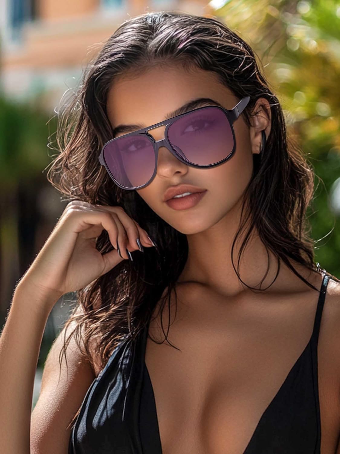 Woeoe Retro Aviator Sunglasses for Women Men Classic Vintage 70s Sun Glasses Aviators - Image 4