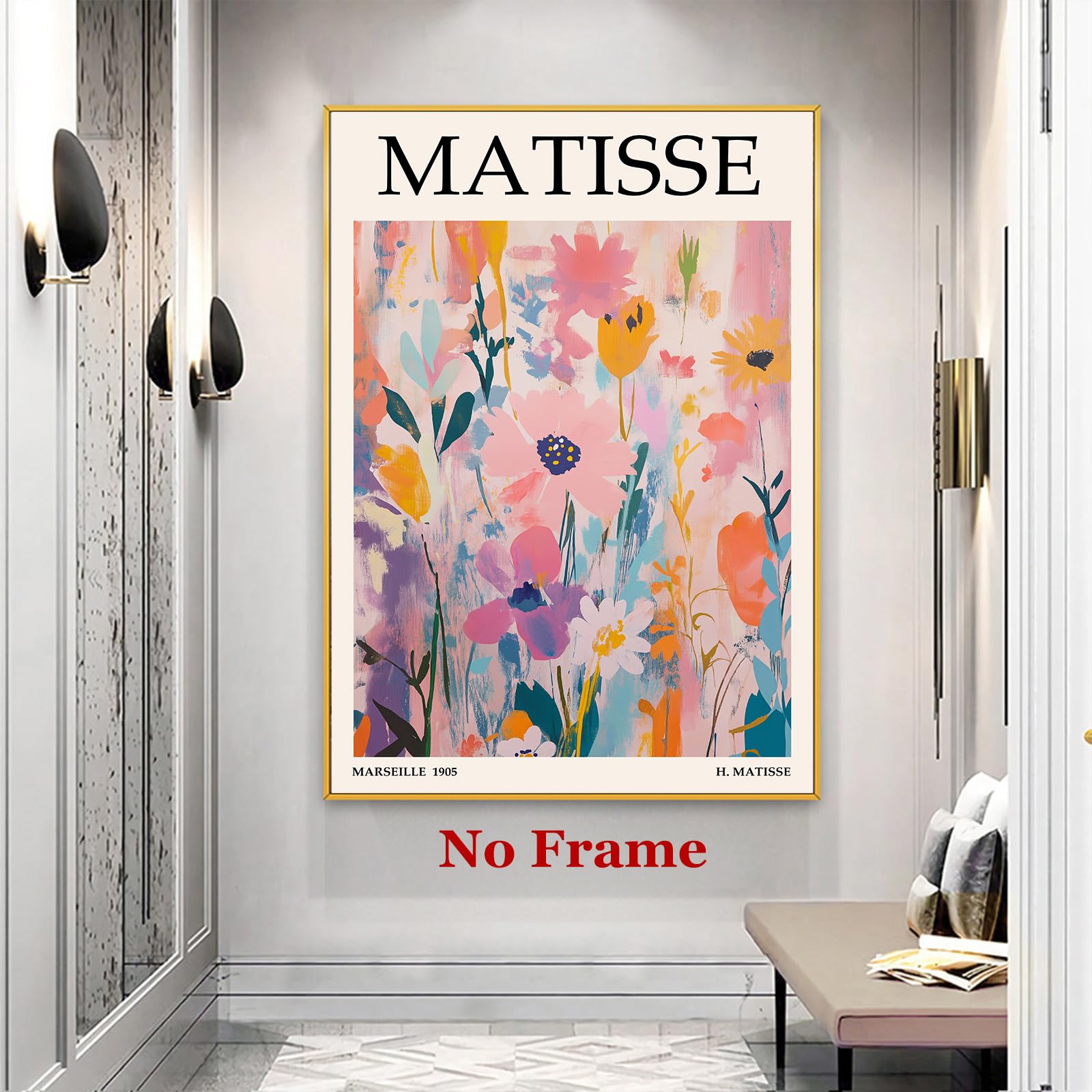 Amazon.com: Jinboonees Beige Flower Boho Pictures Henri Matisse