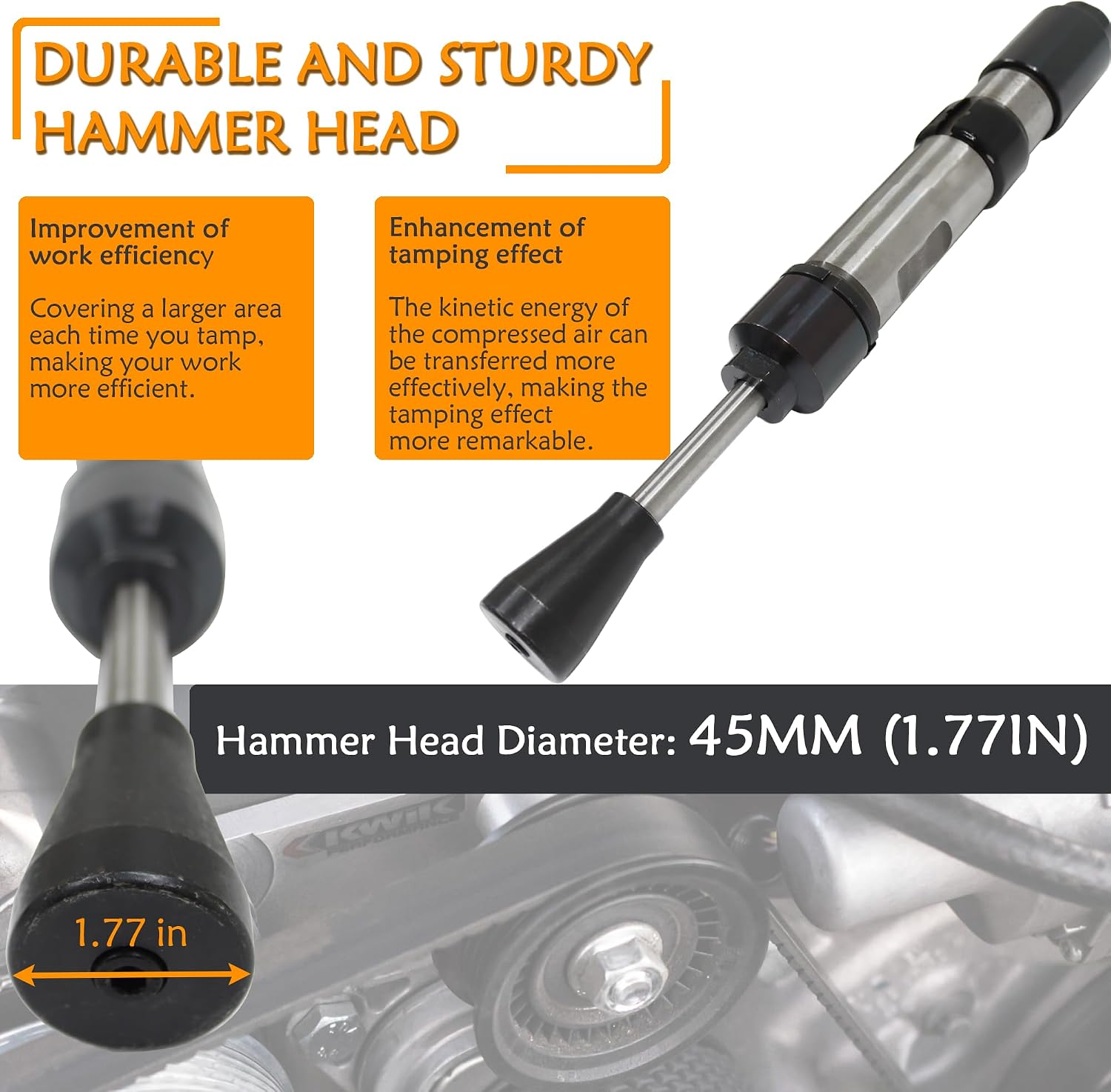 Pneumatic Tamper D6 Earth Sand Rammer Machine 0.63Mpa Concrete Tamping Machine Air Hammer Sander for Casting Sand Moulds,Concrete and Brick work