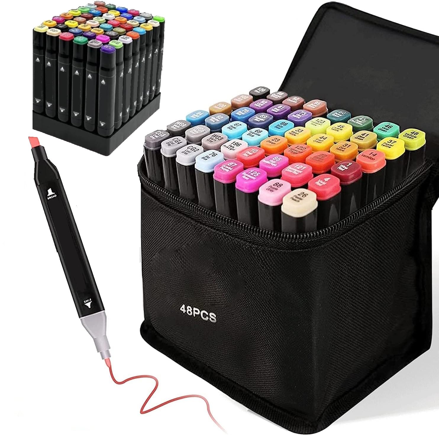Corslet 48 Colors Alcohol Markers Dual Tip Art Markers Brush & Chisel Tip Artist Marker Set For Kids Coloring Markers For Drawing,Painting,Sketching,Outline (B0CZ9JVRB3) Amazon Price History, Amazon Price Tracker