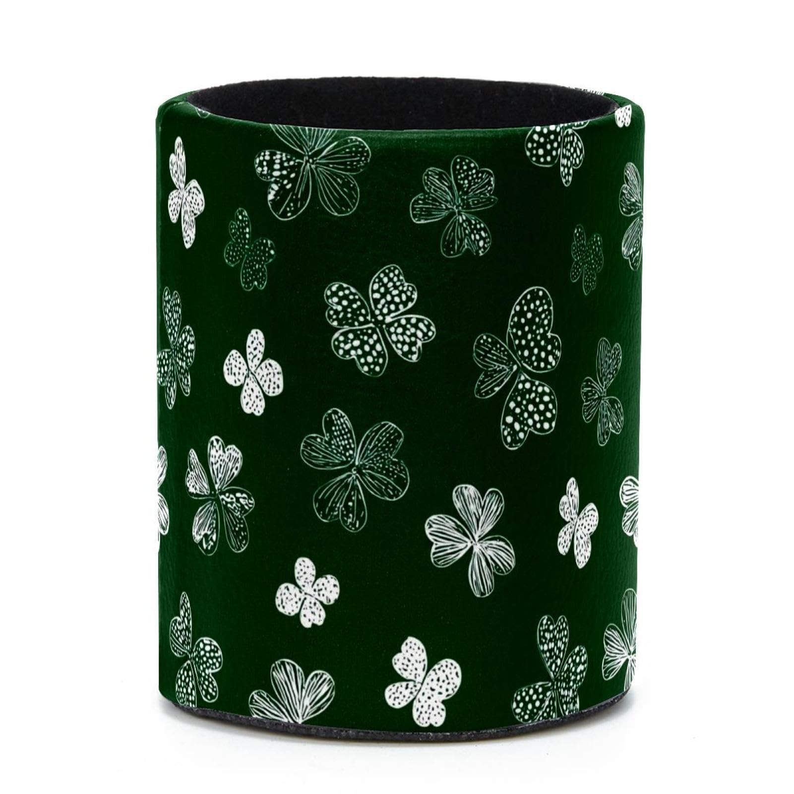 VAPOKF Round Pencil Holders for Desk, Shamrock Pen Holders Pen Pot Makeup Brushes Storage Desktop Stationery Supplies Organiser for Home Office
