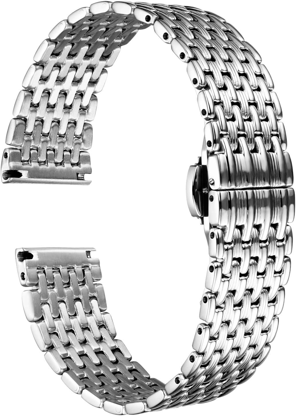 BINLUN Ultra Thin Mesh Stainless Steel Watch Band Light