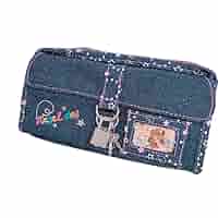 Amazon.co.jp: 平成 レトロ 実写犬 鍵付き デニム ペンケース 鏡