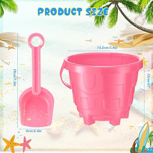 Miniatura 9 de 48 cubos de arena a granel para niños, cubos de playa de plástico, cubo de arena con palas, castillo de arena, juguetes divertidos de molde de playa