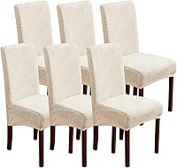 Vista 10 de Fundas para sillas de comedor, fundas para sillas de comedor, fundas elásticas para sillas Parsons, para comedor, cocina, funda protectora