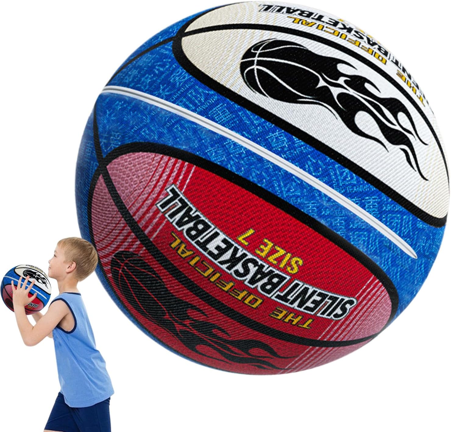 Generisch Quiet Indoor Basketball, Foam Training Ball, Soft Bounce Sports Equipment, Size 5, Size 7, Noise Free Design, Lightweight Practice, Home and Gym Use Attention Promotes Active Playtime