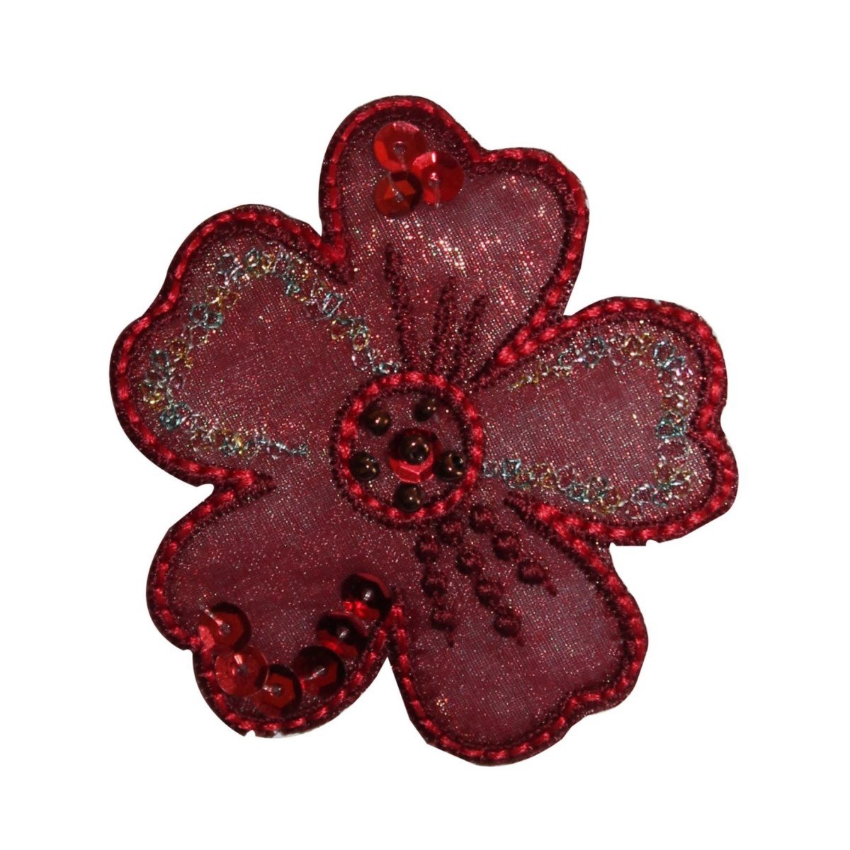 flowerプロフ flowerプロフ Amazon.com: ID 6706 Sequin Red Blossom Patch