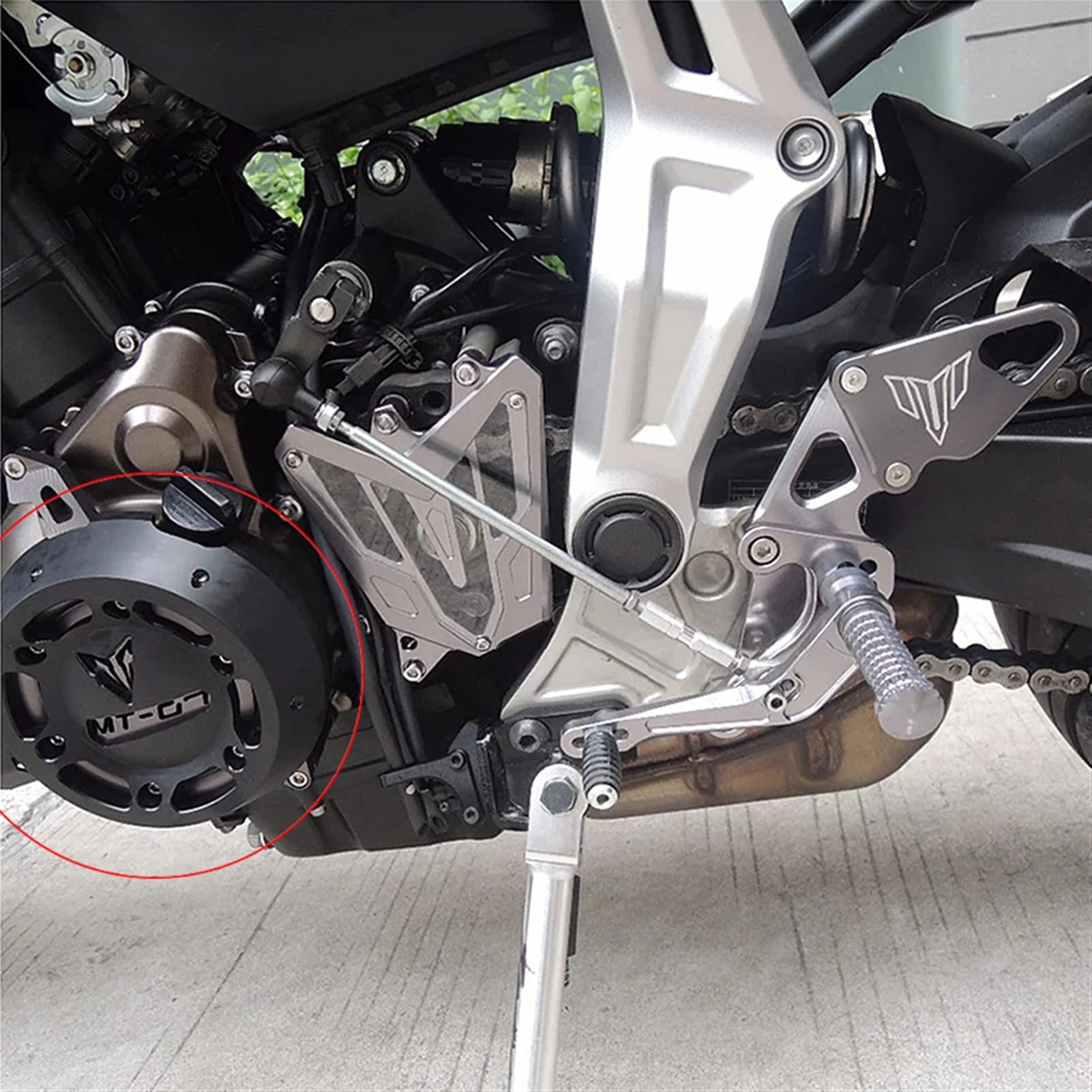 Motorycle Motorschutz Stator Case Protector Slider Motorabdeckung Fallschutz Für Yamaha MT-07 FZ07 2014 2020 2015 2016(Gold)