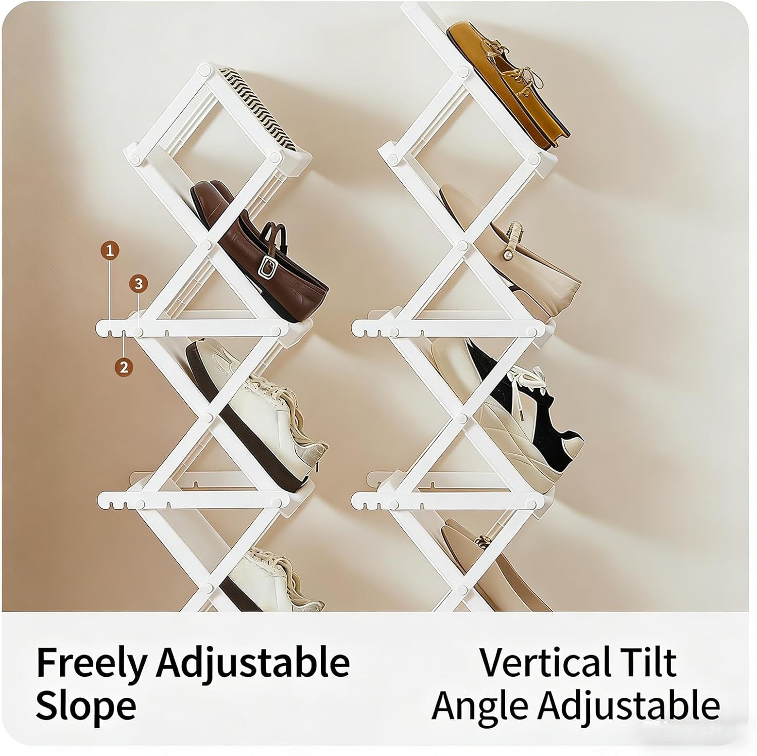 Multifunctional Foldable Shoe Shelf Ideal for Indoor Outdoor Use Portable Designs for Small Space Sturdy Construction Presentation Shoe Rack