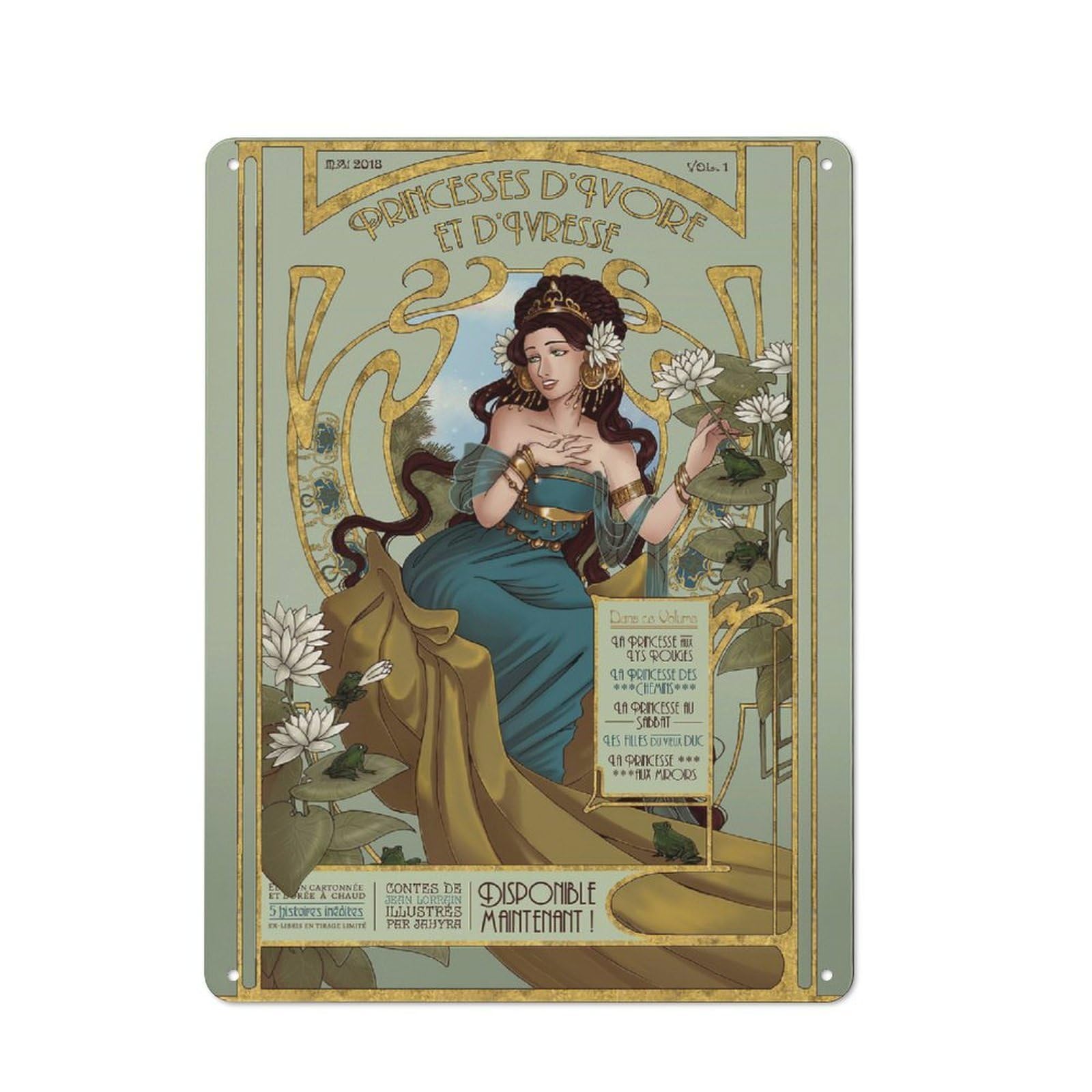 Junmoney Ivory Princesses Printed Metal Sign 40X30cm For Man Cave Or Games Room, Suited To Games Room Collectors