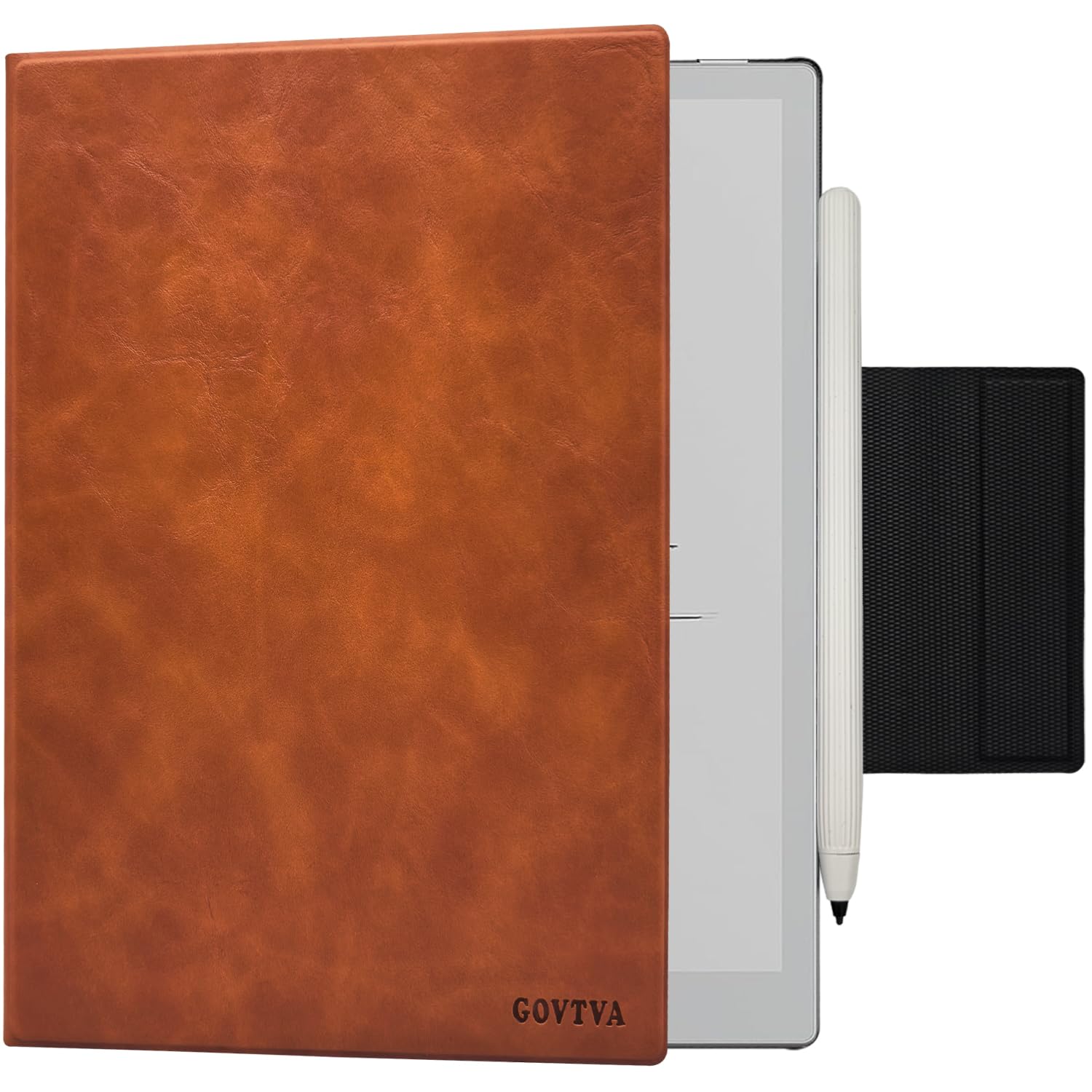 Custodia magnetica con supporto per tablet Onyx Boox Go 10.3 (2024), ultra sottile e leggera, in pelle con fibbia magnetica, funzione sleep/wake automatica, chiusura magnetica (marrone)