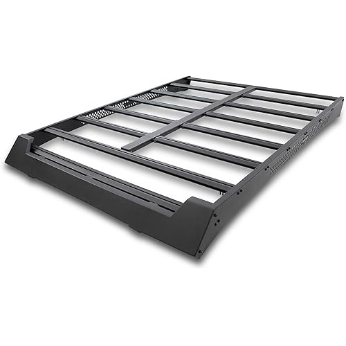 Go Rhino Ceros Low Profile Roof Rack | Aluminum, Textured Black | 5933180T | Fits 2022-2024 Toyota Tundra Crew Max Pickup