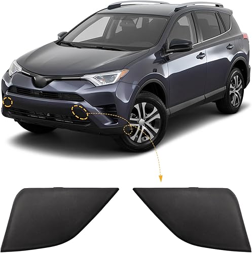 Cubierta de gancho de remolque para parachoques delantero, tapa de ojo de remolque para Toyota RAV4 2016 2017 2018 532850R080 532860R080 (izquierda