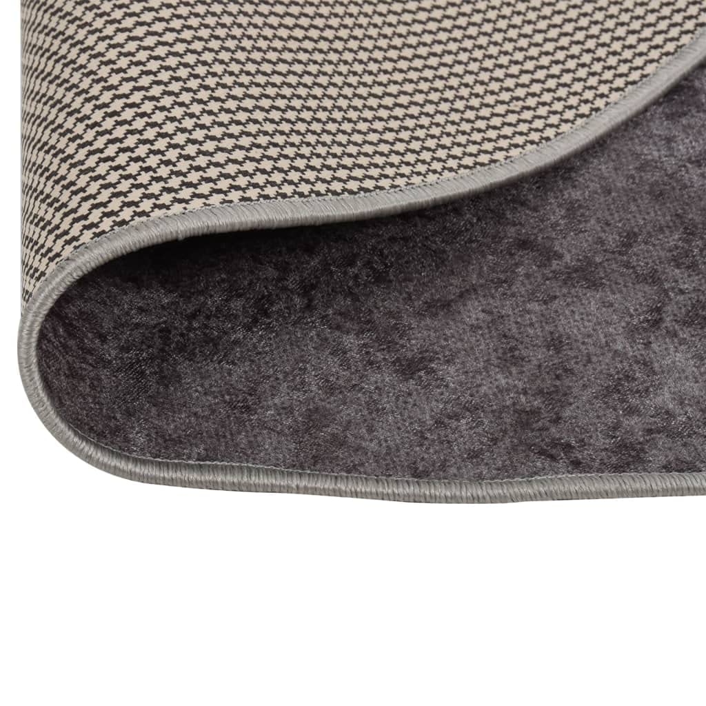 Alfombra redonda de terciopelo de 200 cm, color gris, antideslizante, lavable a máquina, fibra de terciopelo con aislamiento acústico, diseño moderno para salón, dormitorio, pasillo