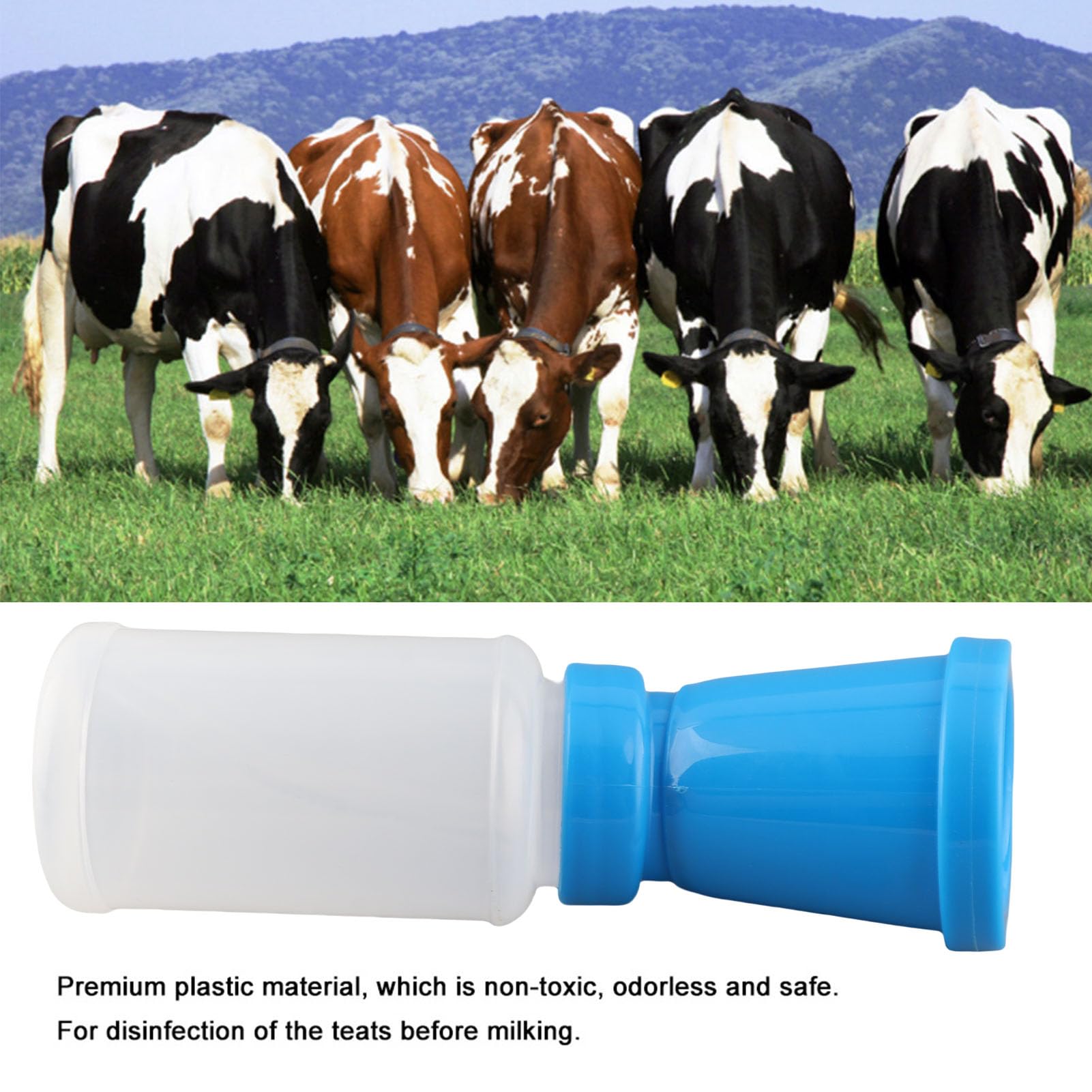 1 Tazza per Immersione per Capezzoli, Tazza per Pulizia dei Capezzoli di Mucca, Non Riflusso, per Mucca, Pecora, Capra