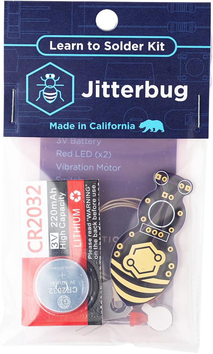 Learn to Solder Kits Jitterbug Soldering Kit DIY Electronics Projects