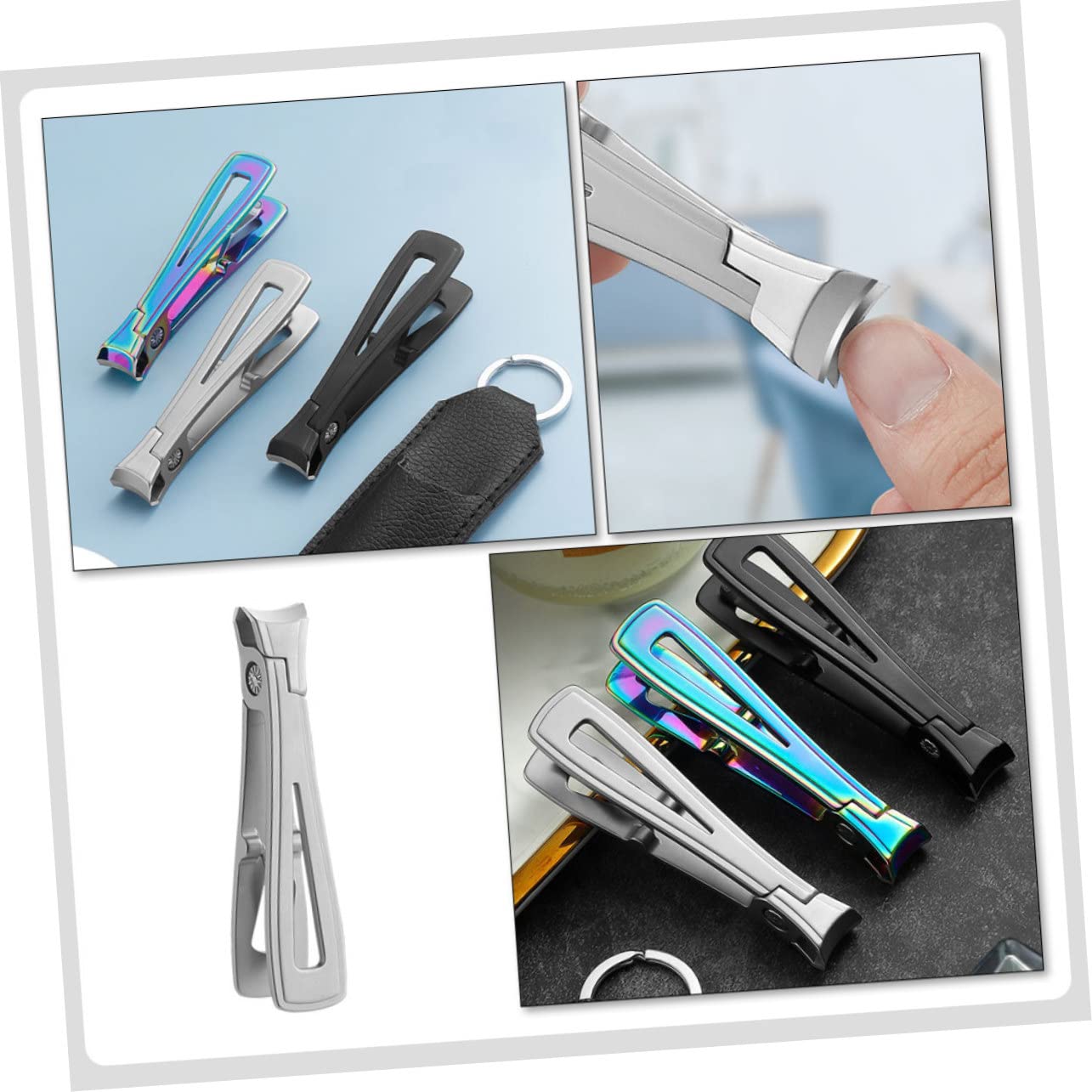 Healeved 4pièces Pince à Acier Inoxydable Outil De Manucure Ergonomique Pour Épais Et Durs Pour Usage Domestique Et Salon