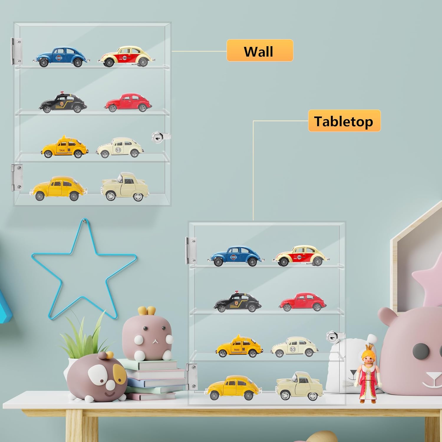 Acrylic Display Case with Lock – Acrylic Storage Chest for Figures, Collectibles, Expensive Items & More – Secure and Organized Storage (11.76 x 5.87 x 15.67 inch)