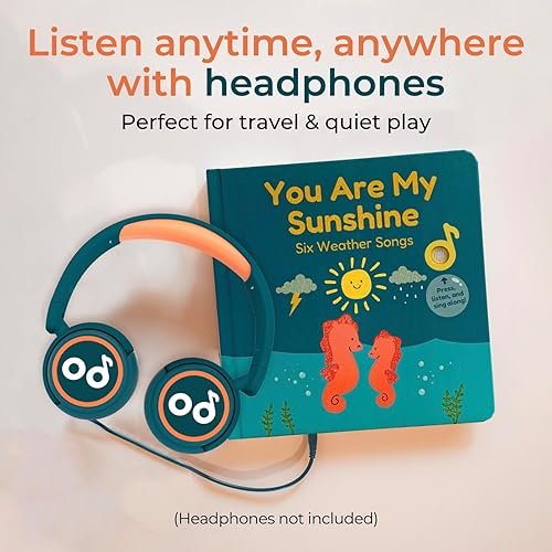 Miniatura 3 de Cali's Books You Are My Sunshine Libro de Música para Niños Pequeños de 1-3 Años - Libro Musical de Canciones de Cuna, Conector para Auriculares