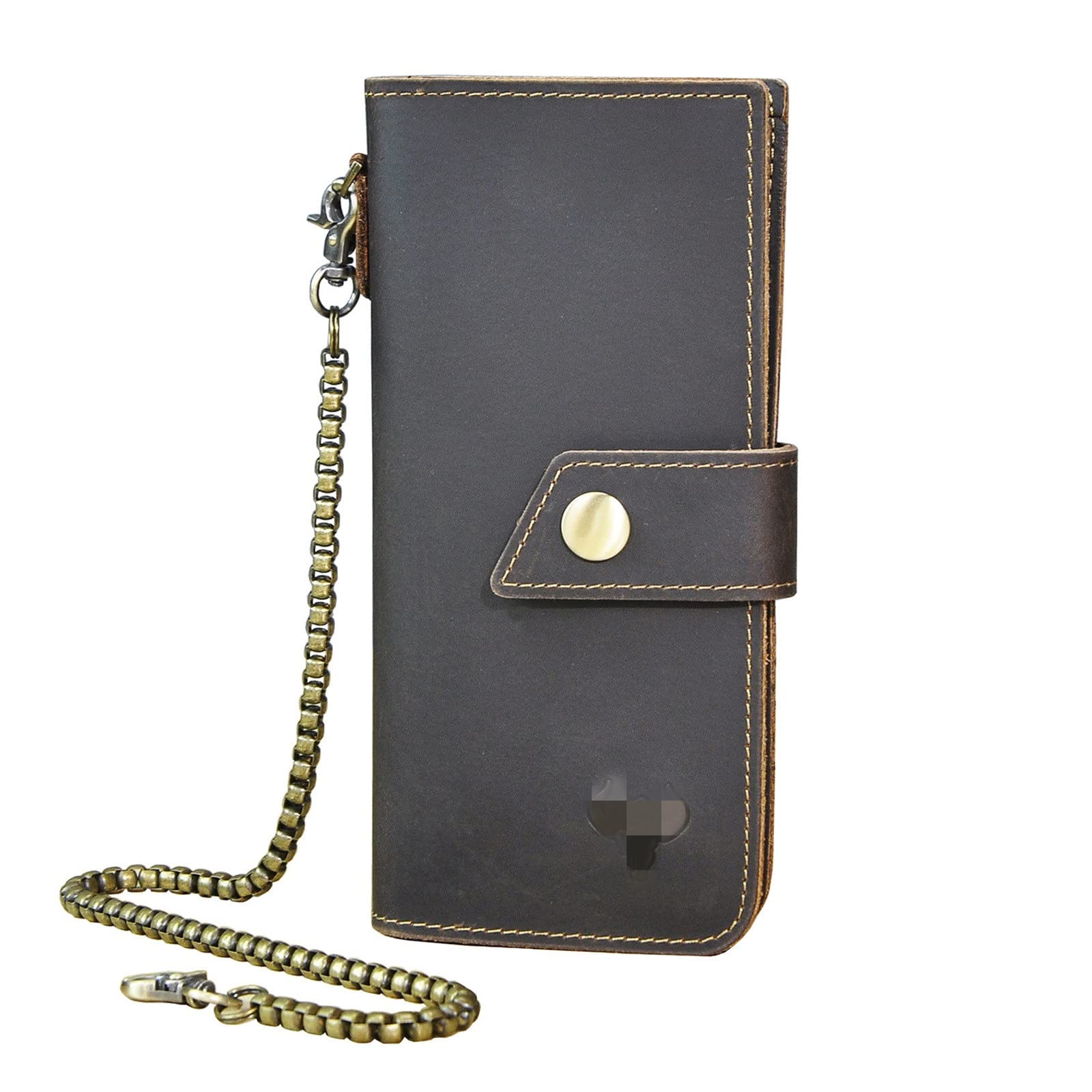 Cartera para Hombre con Cadena Cartera Larga for Hombre Vintage de Gran Capacidad con Cadena Mano