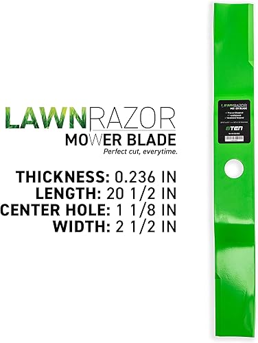 Miniatura 3 de 8TEN LawnRazor - Juego de cuchillas para Kubota B1550 B1750 F2560E 60 pulgadas cubierta 70000-25001 76539-34330 K5651-34340 (alta elevación)