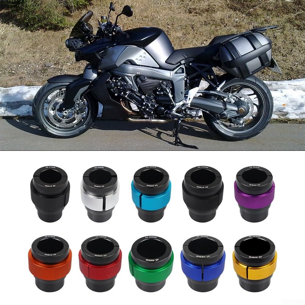 Outil d'installation de joint de fourche réglable non déformable pour motos convient pour une utilisation fréquente dans des environnements exigeants (bleu 47-48 mm)