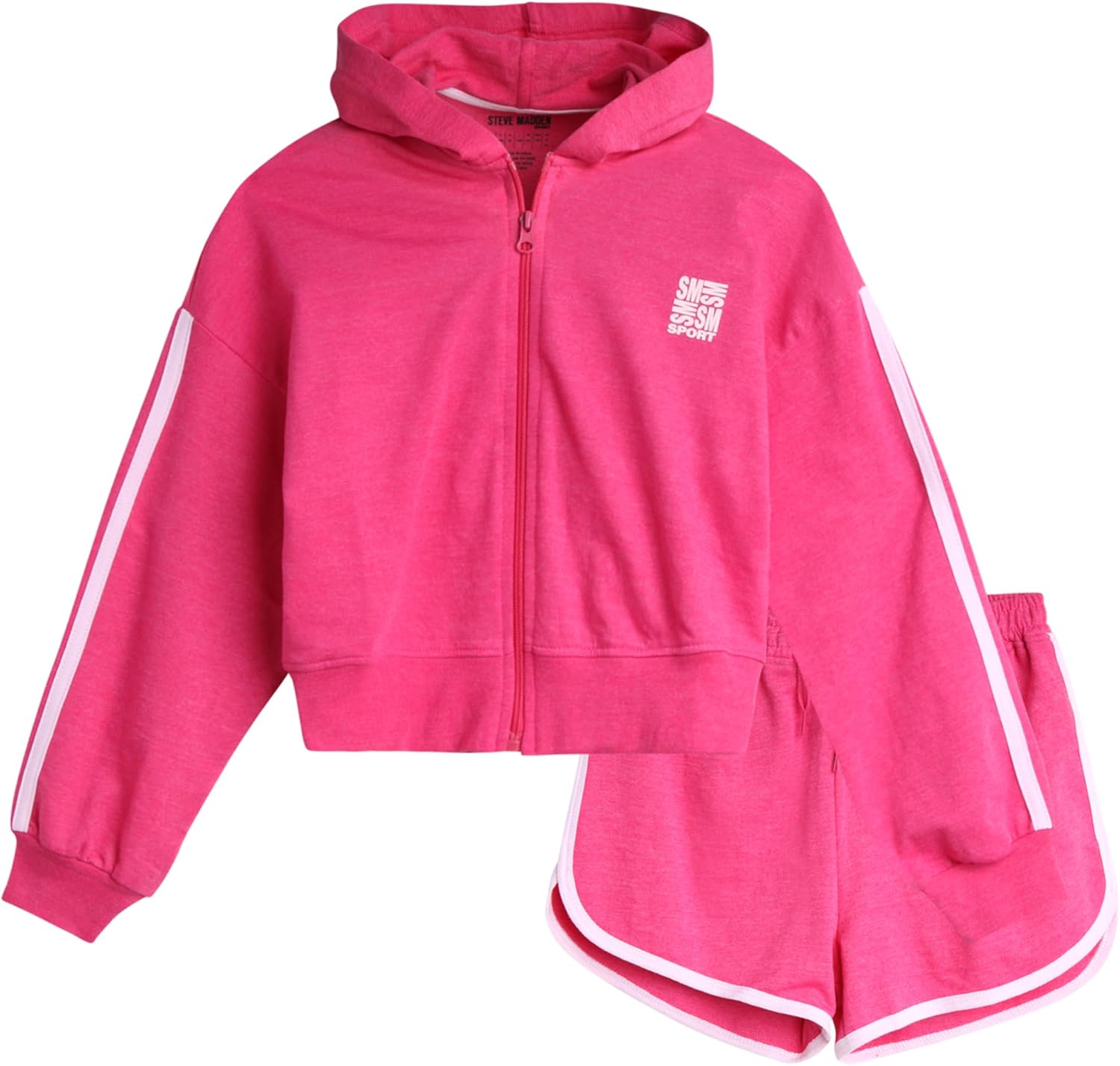 Steve Madden Girls’ Shorts Set – Fleece Zip Hoodie Sweatshirt and Sweat Shorts – Cute Cozy Shorts Set for Girls (4-16) Steve Madden Girls’ Shorts Set – Fleece Zip Hoodie Sweatshirt and Sweat Shorts – Cute Cozy Shorts Set for Girls (4-16)