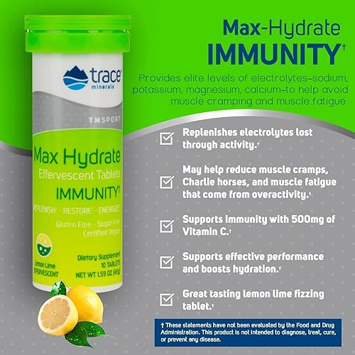 Miniatura 3 de Trace Minerals Max-Hydrate Immunity - Suplemento de bebida electrolítica para la salud inmunológica y apoyo a la hidratación, suplemento de